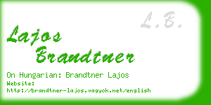 lajos brandtner business card
